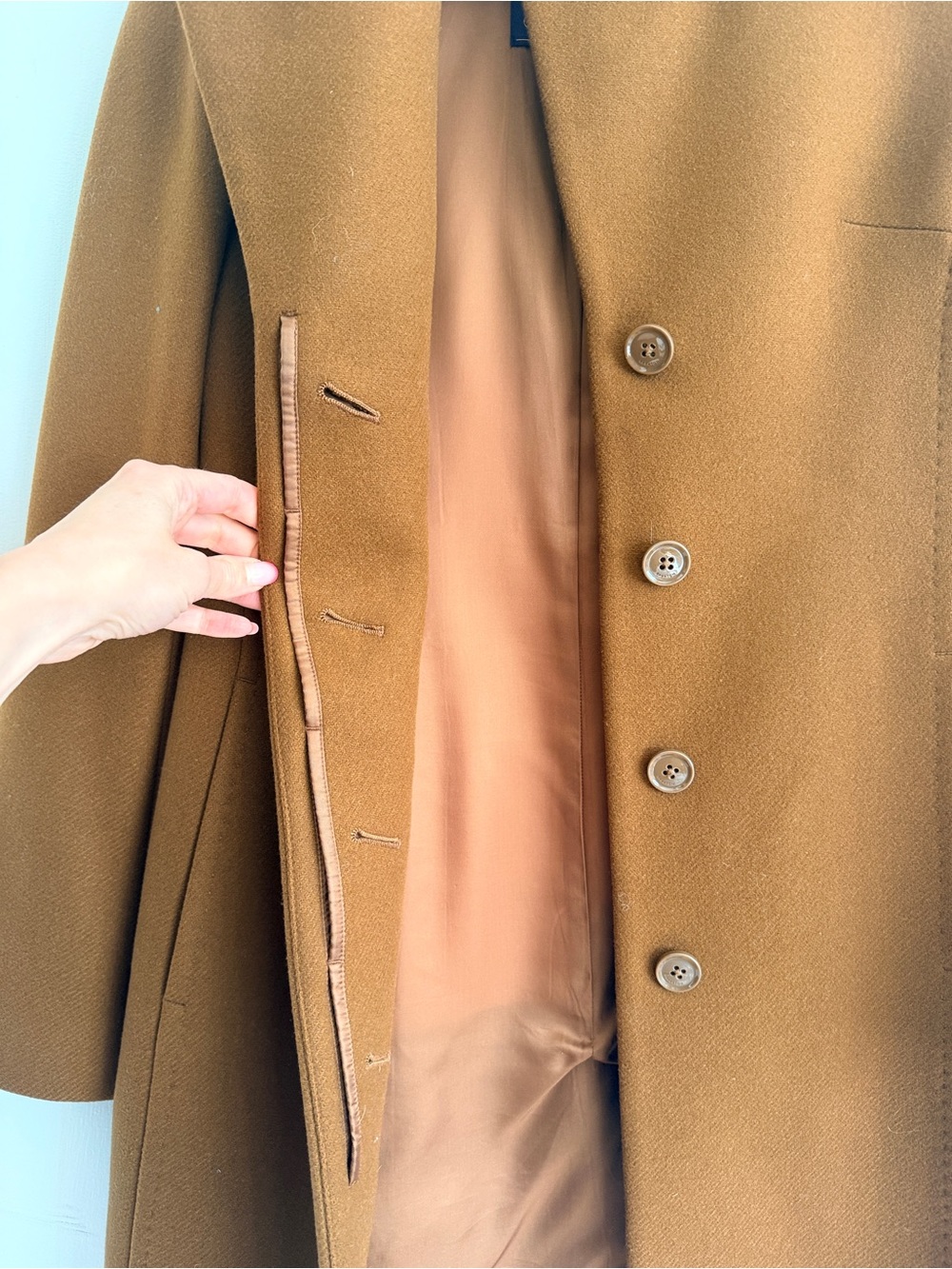 Babaton Camel Wool & Cashmere Long Coat - Picture 10 of 16
